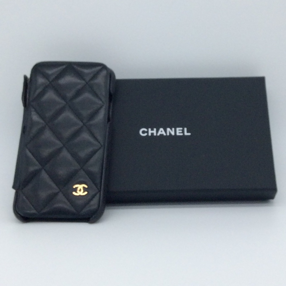 Authentic Black Chanel iPhone 6 case
